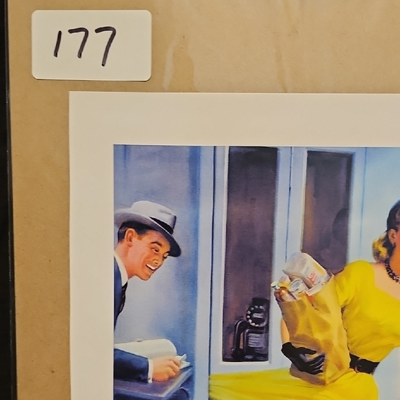 Vintage Pin-Up Style Art Print - Caught In Booth - Frahm - Picture 3 of 8